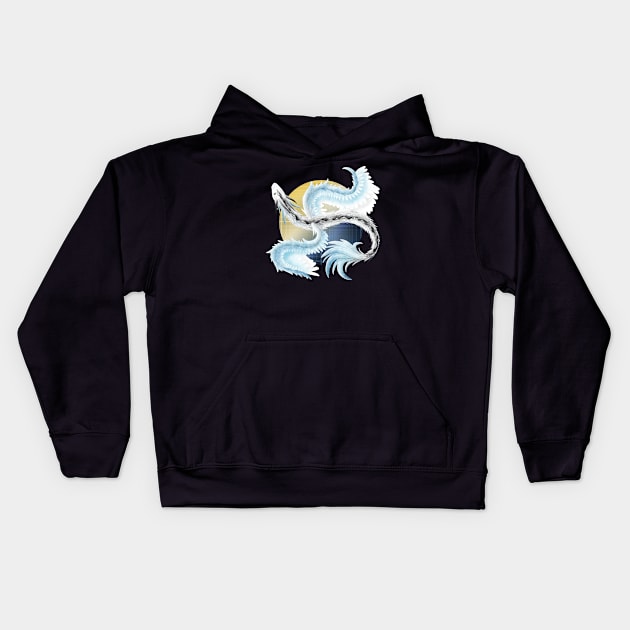 Kawaii Dragon 22 - With Background Kids Hoodie by Chiisa